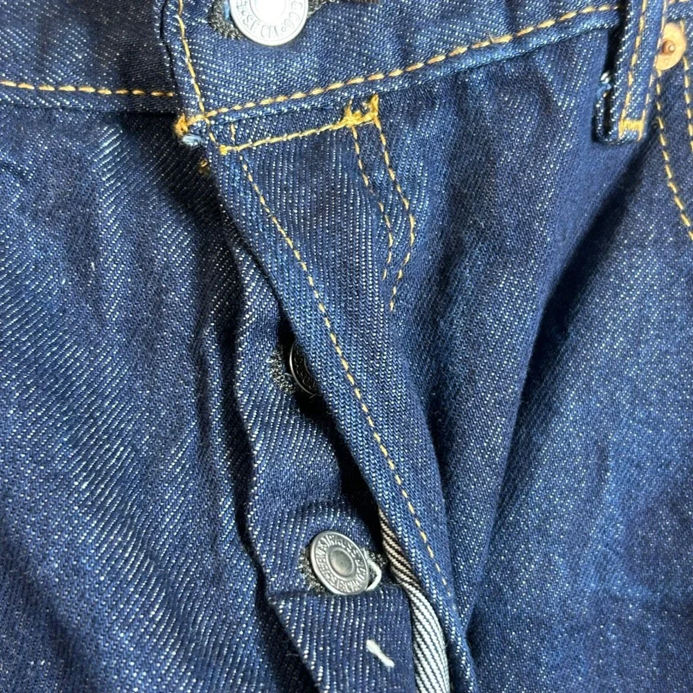 Levi's 501 Original Fit Jean Men 40x38 Button Fly Straight Leg Dark Wash Indigo